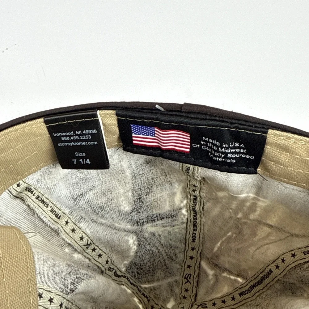 Stormy Kromer The Field Cap Realtree AP Camo Mens Size 7 1/4 USA NWOT‎